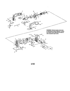 Bayonet Saw Diagram and Parts List for 7348  Porter Cable Jig Saw